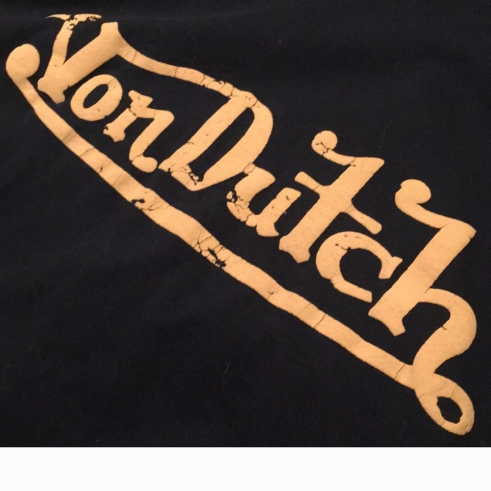 Von Dutch Black Tee with Gold Logo